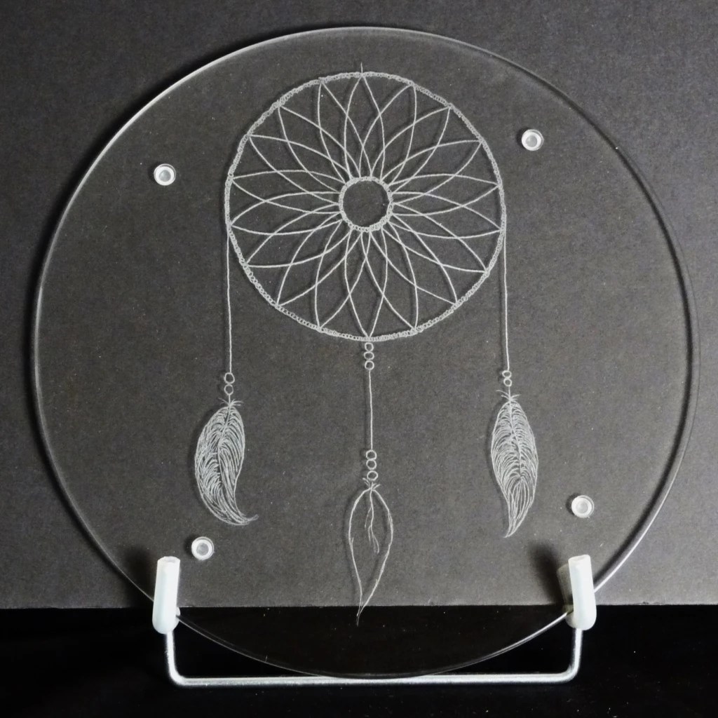 graveuse sur verre plaisance du touch  dessous de plat