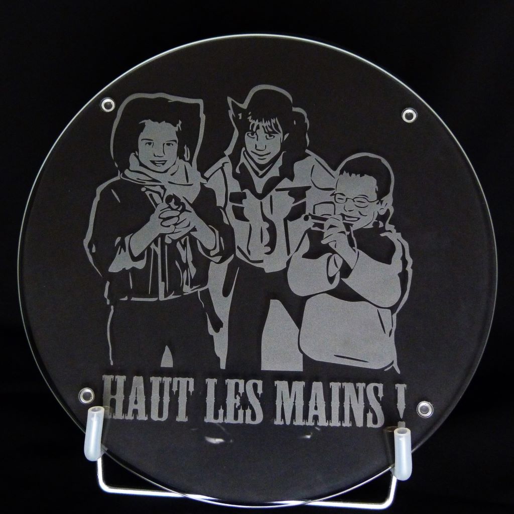 dessous de plat en verre trempé Sablage portraits Toulouse Colomiers Rodez
