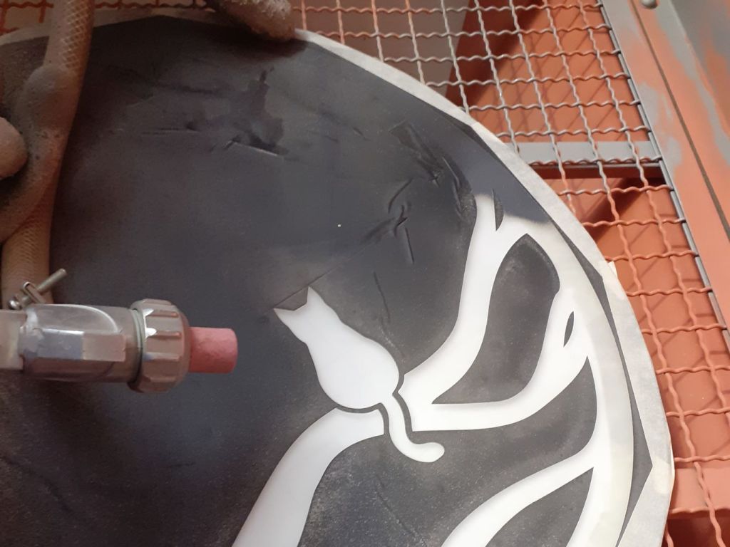 Sablage logo verre Toulouse Gravure-personnalisée Plaisance-du-Touch